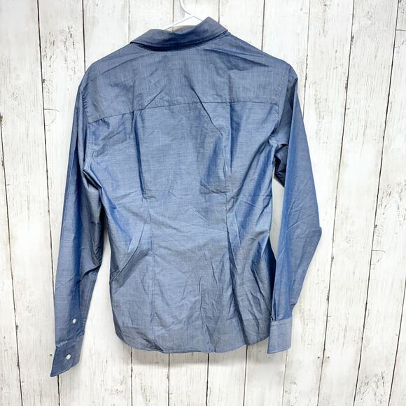 Van Heusen Shirt Boys Size Small 4/6 Blue Long Sleeve Button Down Collared - Picture 4 of 4